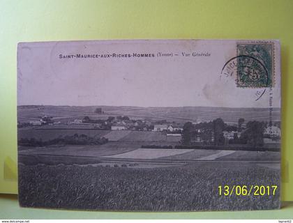 SAINT-MAURICE-AUX-RICHES-HOMMES (YONNE) VUE GENERALE.