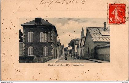 S31492 cpa 95 Bray et Lû - Grande Rue