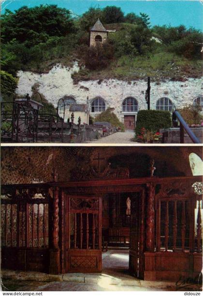 95 - Haute-Isle - Ancien village troglodytique - Eglise de l'Annonciation  troglodytique - Multivues - CPM - Voir Scans