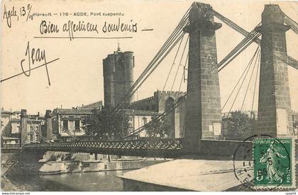 CPA Herault Agde Pont Susupendu