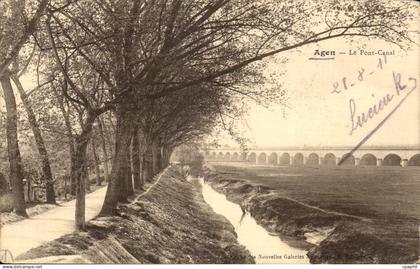 CPA Agen Le pont canal
