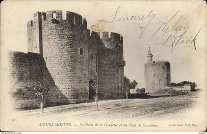 Aigues Mortes - La Porte de la Gardettz et la Tour de Constance - CPA