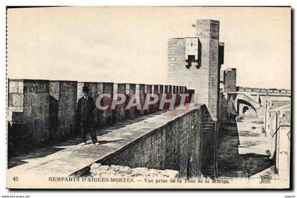 CPA Remparts d'Aigues Mortes Vue prise de la Tour de la Marine