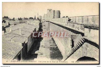 CPA Remparts d'Aigues Mortes Vue prise de la Tour de Villeneuve