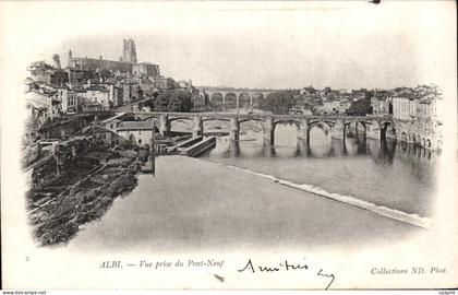 CPA Albi Vue Prise du Pont Neuf