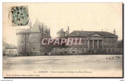 CPA Alencon Palais de justice et chateau des ducs d Alencon