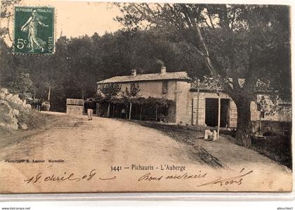 Rare 1908-Auberge de Pichauris ALLAUCH [13]B.-du-Rhône-Photo Carte Postale précurseur Top Cpa-Allauch Banlieue Marseille