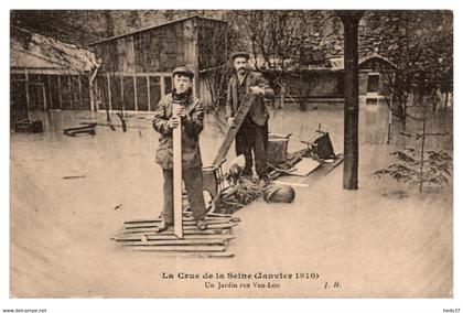 Paris - Crue de la Seine - Inondations de 1910 - Rue Van Loo