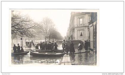 PARIS INNONDE 1910 - Avenue Montaigne -