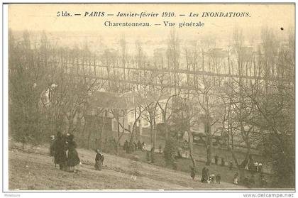 PARIS / INONDATIONS 1910 - CHARENTONNEAU - Vue générale