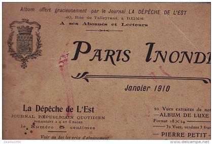 PARIS INONDE GRANDES VUES 1910                  20 TIRAGES