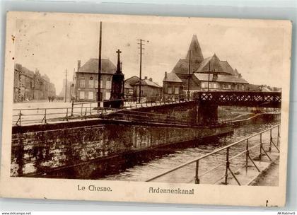 08390 Le Chesne 1917 Foto AK Feldpost WK I Ardennenkanal Denkmal Kreuz... - 38192732