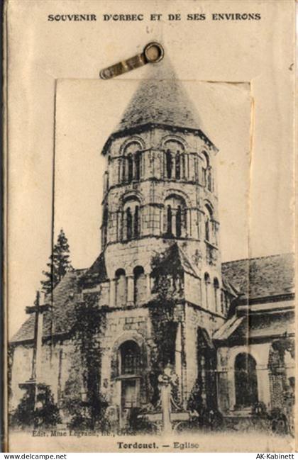 14290 Orbec - Orbec (Frankreich) Leporello auf Holz, Kirche I-II (flecki... - 55119110