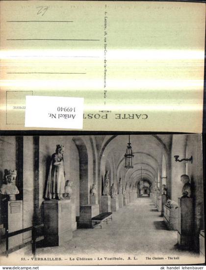 149940,Versailles Le Chateau Le Vestibule The Hall Schloss Innenansicht