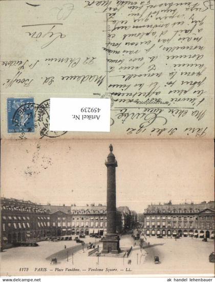 459239,Ile-de France Paris Place Vendome Vendome Square Monument