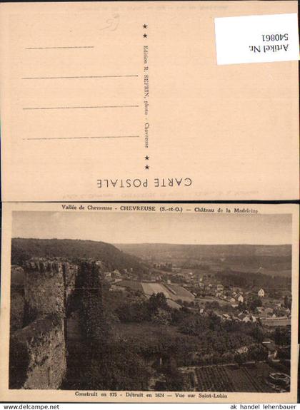 540861 France Chevreuse Chateau de la Madeleine Vallee de Chevreuse