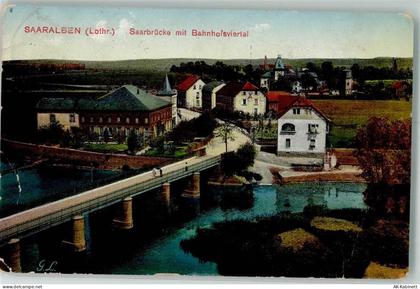 57430 Sarralbe Gebrauchsspuren Saarbrücke Bahnpost Saargemünd-Saarbrug Z... - 39631657
