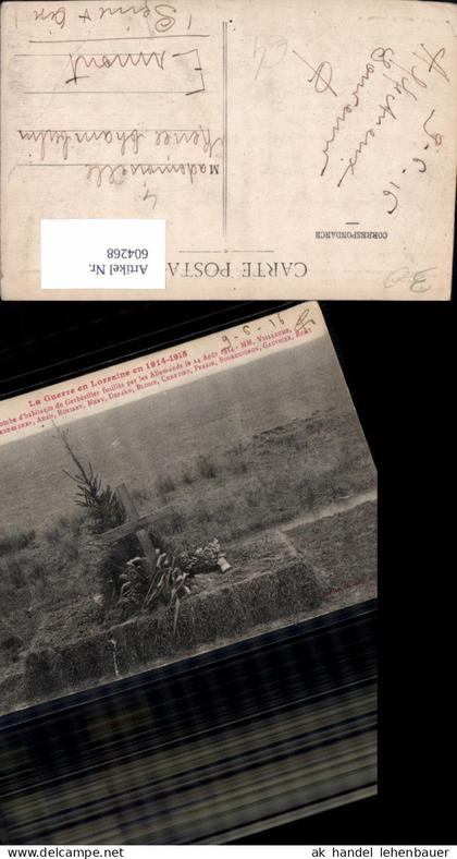604268,Gerbeviller Tombe d habitants de Gerbeviller WW1 Grab Kreuz France