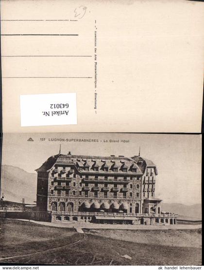 643012,Luchon-Superbagneres Le Grand Hotel France