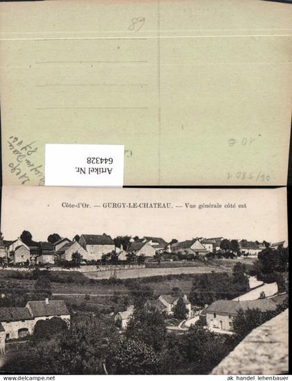 644328,Cote d Or Gurgy-le-Chateau Vue generale cote est France