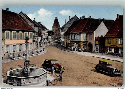 67190 Mutzig Foto AK Auto Oldtimer Marktplatz Geschäft - 38250634
