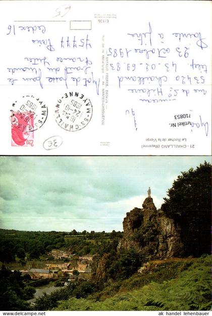 710853 France Chailland Mayenne Le Rocher de la Vierge Statue Jungfrau