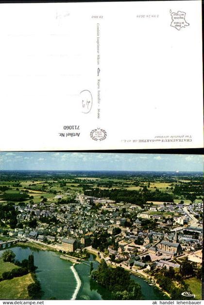 711060 France Fliegeraufnahme Chateauneuf-sur-Sarthe Vue generale aerienne