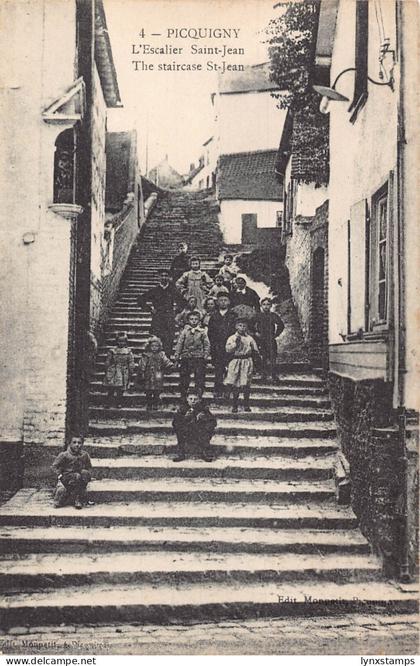 A914 France Picquigny Staircase St Jean Children postcard