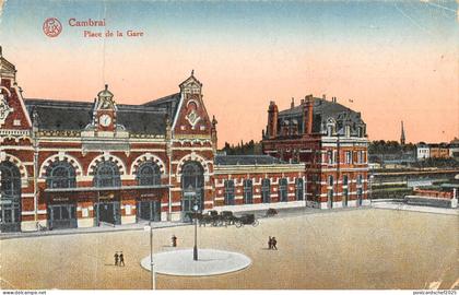 B107017 France Cambrai Place de la Gare Station railway station