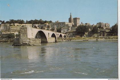 BF24528 avignon le pont saint benezet palais des papes  france  front/back image
