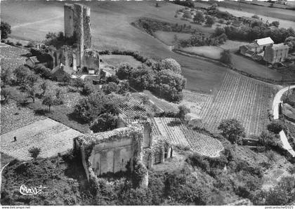 BR17413 Scorbe Clairvaux vue aerienne des Ruines de la Chapelle  france