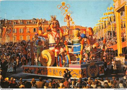 Br22125 Carnaval de Nice Sa Majeste Carnaval Roi du Stade olympique france