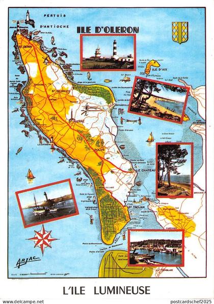 BR49925 L ile lumineuse ile d oleron map cartes geographiques    France