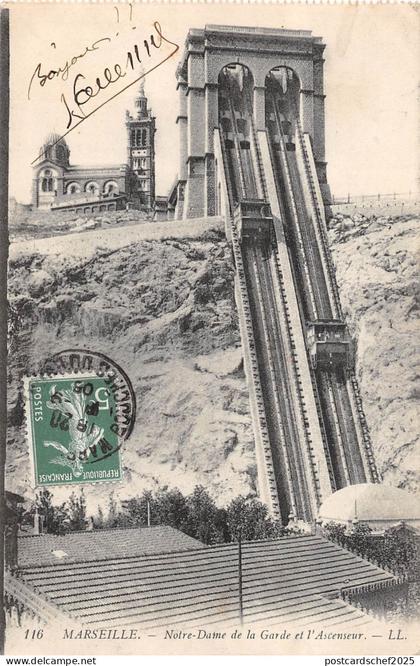 BR72529 cable train notre dame de la garde et l ascenseur  marseille   france