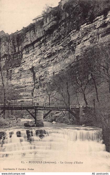 C251 France Bozouls Le Gourp d'Enfer Bridge vintage postcard