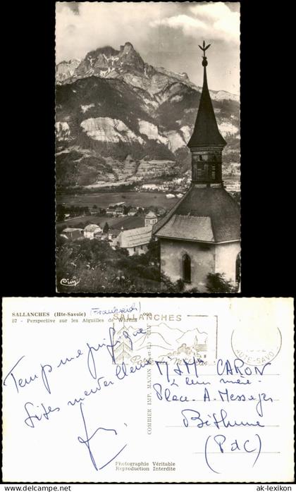 CPA Sallanches Blick auf die Aiguilles de Warens und Sallanches 1952