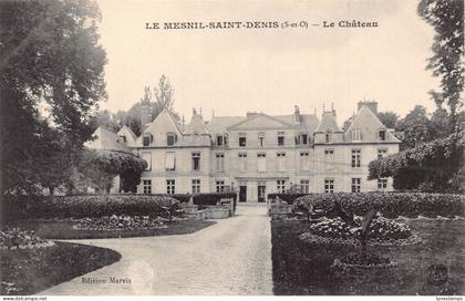 France Le Mesnil Saint Denis chateau castle vintage postcard
