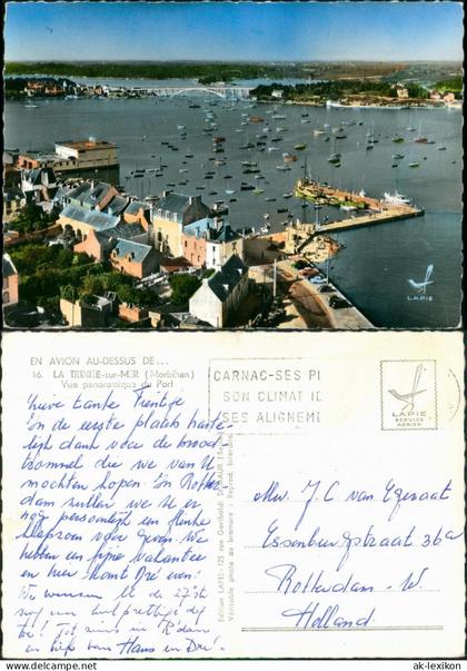 LA TRINITÉ-sur-Mer LA TRINITÉ-sur-Mer Vue En Avion Hafen vom Flugzeug aus 1970