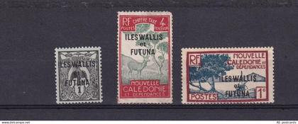 SA13c Wallis and Futuna selection of hinged stamps, overprinted