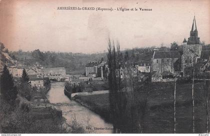53 AMBRIERES LES VALLEES L EGLISE ET LA VARENNE