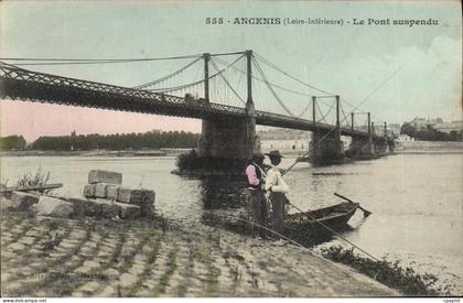CPA Ancenis Loire Inferieure Le Pont suspendu