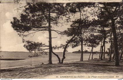CPA Andernos les Bains La plage aux Quinconces