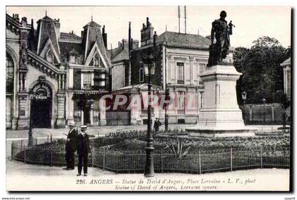 CPA Angers Statue de David d Angers Place lorraine