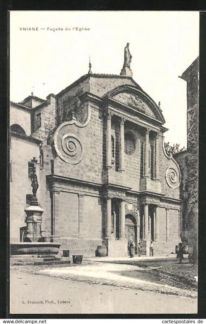 CPA Aniane, Facade de l'Eglise