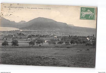 ANNECY LE VIEUX - Vue générale - Annecy et le Lac - très bon état