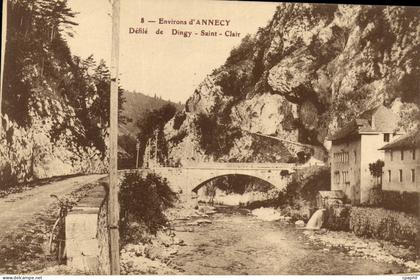 CPA Environs d'Annecy Defile de Dingy Saint Clair