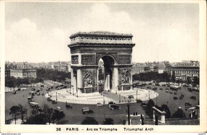 CPA Paris Arc de Triomphe