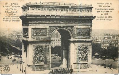 CPA Paris Arc de Triomphe de l'Etoile