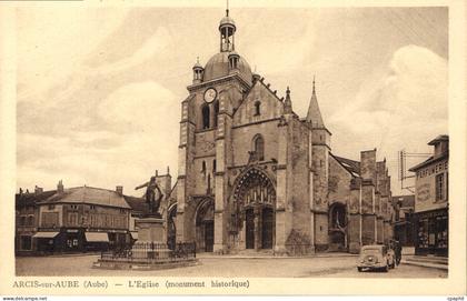 CPA Arcis sur Aube Aube L'Eglise monument historique Parfumerie