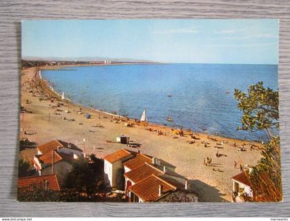 Cpa Argeles sur mer (66) perspective sur la plage - vue du Racou